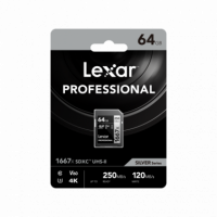LEXAR Sd Pro Silver Series 1667X 64GB V60