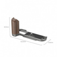 SMALLRIG Empuñadura en Forma de L de Madera 4736 para Fujifilm X-T50 Plata Carbón