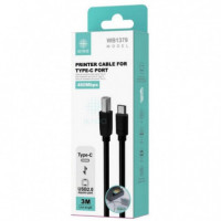 Ikrea WB1379 Cable de Impresora Type-c a Usb/bm 3M  IKARAO