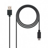 NANOCABLE Cable USB 2.0 Tipo C a Tipo a Macho Negro 2M - Guanxe Atlantic Marketplace