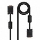 NANOCABLE Cable Svga HDB15 Macho/macho 1.8M con Ferritas