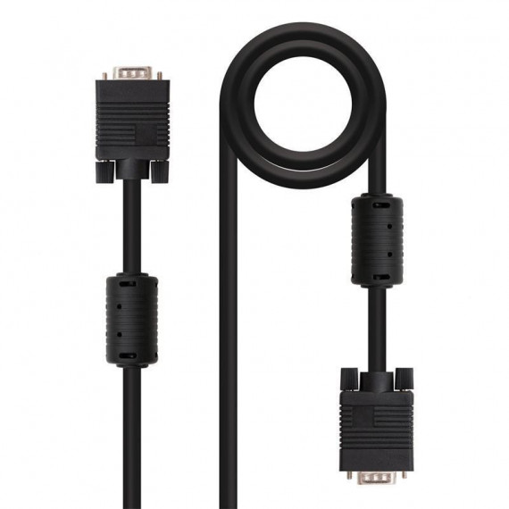 NANOCABLE Cable Svga HDB15 Macho/macho 1.8M con Ferritas
