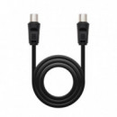 NANOCABLE Cable Antena TV 75 Ohm M/h 1.8M Negro