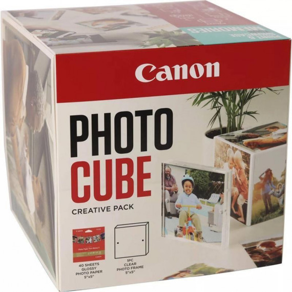 CANON PP-201 Papel Fotográfico 5X5'' 40 Hojas + Marco