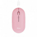 TRUST Puck Ratón Recargable Inalámbrico BLUETOOTH Rosa