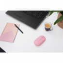 TRUST Puck Ratón Recargable Inalámbrico BLUETOOTH Rosa