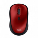 TRUST Yvi+ Ratón Inalámbrico Silent Eco Rojo