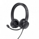 TRUST Ayda Auriculares con Micrófono USB para Pc - Negro