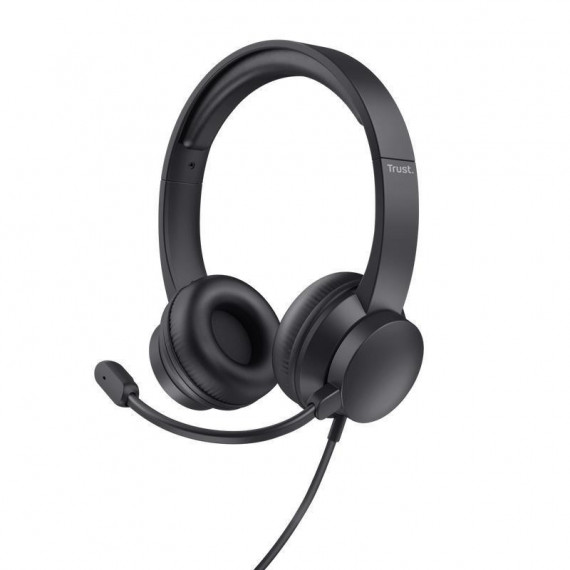 TRUST Ayda Auriculares con Micrófono USB para Pc - Negro