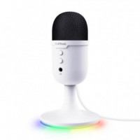 TRUST Gxt 234 Yunix Micrófono Gaming USB Blanco
