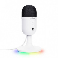 TRUST Gxt 234 Yunix Micrófono Gaming USB Blanco