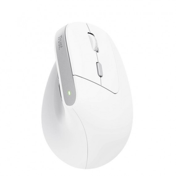 TRUST Bayo Ii Ratón Ergonómico Inalámbrico Recargable Blanco