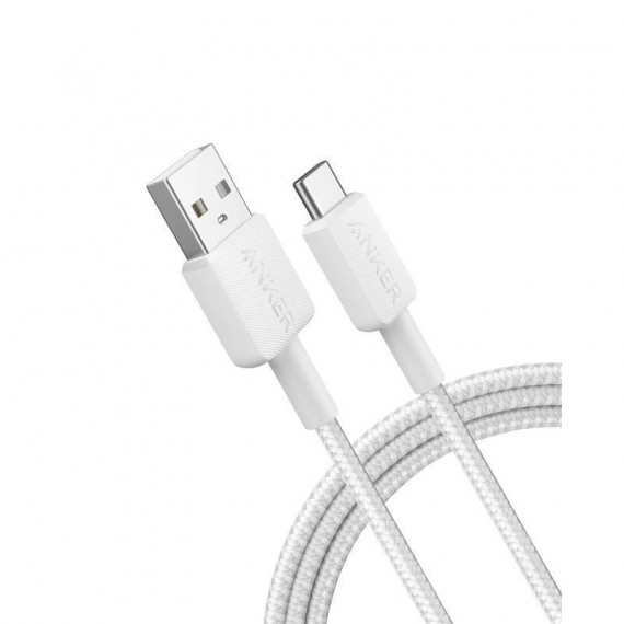 ANKER 322 Cable Usb-a a Usb-c Trenzado 1.8M 45W Blanco