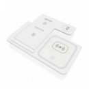 AISENS Base Cargador Inalámbrico 3 en 1 Blanco