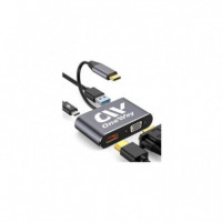 ONEWAY Dock Hub Usb-c 4 en 1 Hdmi/vga/usb 3.0/USB-C Pd Plata - Guanxe Atlantic Marketplace