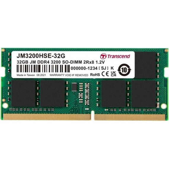TRANSCEND Memoria Ram Sodimm 32GB DDR4 3200MHZ