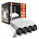 TENDA Kit Vigilancia 4 Cámaras Ip 2K 3MP + Nvr 4CH