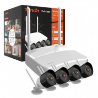 TENDA Kit Vigilancia 4 Cámaras Ip 2K 3MP + Nvr 4CH
