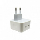 ONEWAY Cargador X2USB-C 45W + Cable Usb-c 1M Blanco