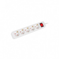 LANBERG Regleta 5 Enchufes Schuko con Protección 3M Blanca