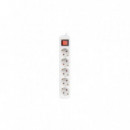 LANBERG Regleta 5 Enchufes Schuko con Protección 3M Blanca