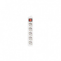 LANBERG Regleta 5 Enchufes Schuko con Protección 3M Blanca