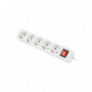 LANBERG Regleta 5 Enchufes Schuko con Protección 3M Blanca