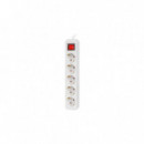 LANBERG Regleta 5 Enchufes Schuko con Protección 3M Blanca