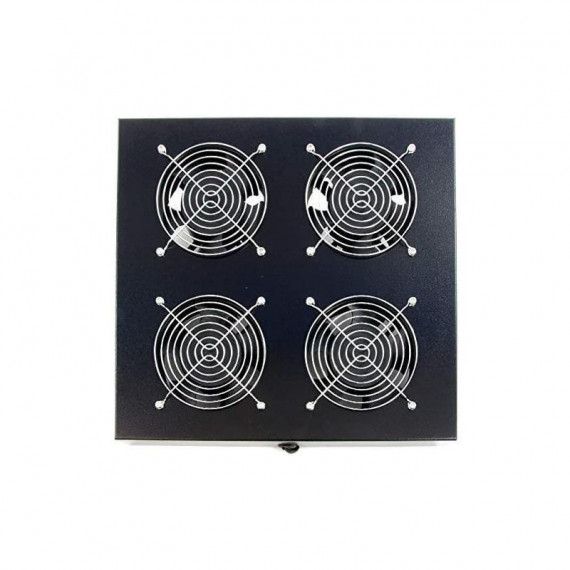 POWERGREEN Bandeja de Ventilación Cuádruple 12 Cm para Armario Rack
