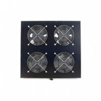 POWERGREEN Bandeja de Ventilación Cuádruple 12 Cm para Armario Rack