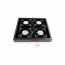 POWERGREEN Bandeja de Ventilación Cuádruple 12 Cm para Armario Rack