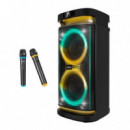 PHOENIX Rumbleboss Altavoz Karaoke 80W con 2 Micrófonos
