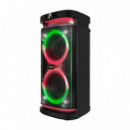 PHOENIX Rumbleboss Altavoz Karaoke 80W con 2 Micrófonos