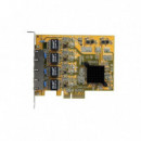 STARTECH Tarjeta Red Pcie Ethernet 4 Puertos Gigabit