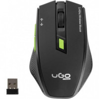 UGO MY-03 Ratón Inalámbrico óptico 1800 Dpi Negro