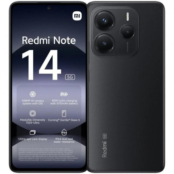 XIAOMI Redmi Note 14 5G 6GB/128GB Negro