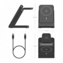 AISENS Base Cargador 4 en 1 para Smartphone/apple Watch/auriculares Inalámbricos 15W Negro