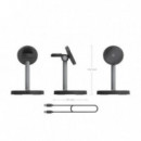 AISENS Base Cargador Inalámbrico QI2 15W 3-EN-1