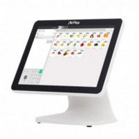 Tpv AVPOS K5000 15'' Aluminio Táctil Intel N100/8GB/128GB/LAN/W11PRO Blanco 3YR