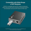 TP-LINK MC220L Conversor de Medios Gigabit RJ45 a Fibra Lc