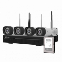 NIVIAN Kit Videovigilancia Wifi 4 Cámaras 1TB
