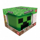 Taza 3D Minecraft Cabeza Creeper 440ML
