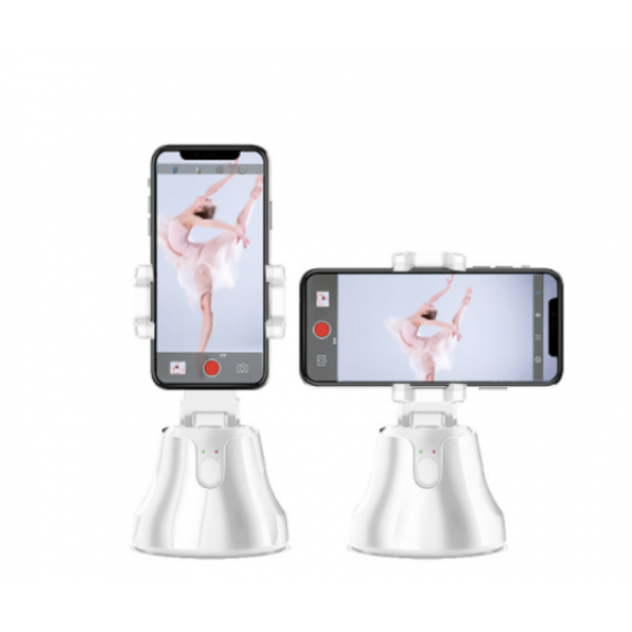 LEOTEC Soporte Smartphone Seguimiento 360º Blanco