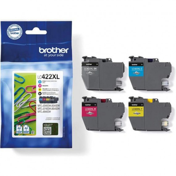 BROTHER LC422XLVAL Pack de 4 Cartuchos de Tinta