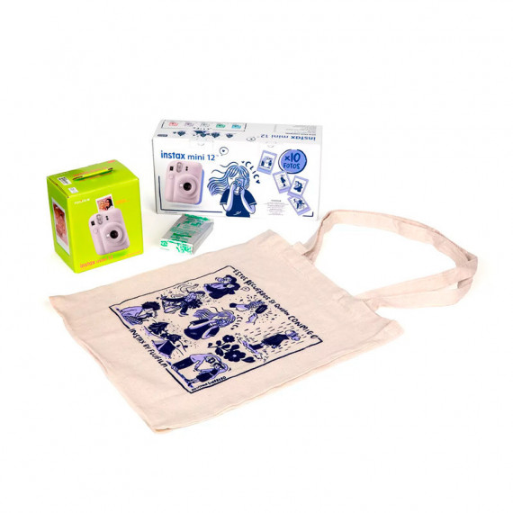 FUJIFILM Instax Cámara Inst. Mini 12 Kit Navidad Lilac Purple
