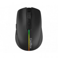 COOLBOX COO-MOU-W01-B Ratón Inalámbrico Recargable