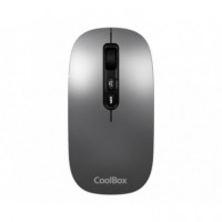 COOLBOX COO-MOU-W02-G Ratón Inalámbrico Gris