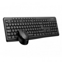 COOLBOX COO-KTR-03W Kit Teclado + Ratón Inalámbrico Negro