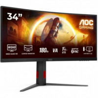 AOC CU34G4 Monitor Gaming Curvo Ultrapanorámico 34" Wqhd 180HZ
