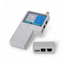 Testeador AISENS RJ11/RJ12/RJ45/USB Gris (A142-0313)